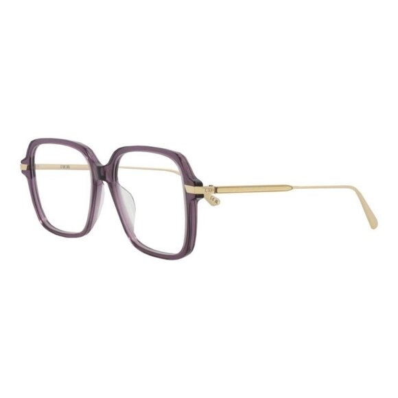 Dior Womens Square/Rectangle Violet Gold Transparent Fashion Designer Eyewear - Picture 1 of 4